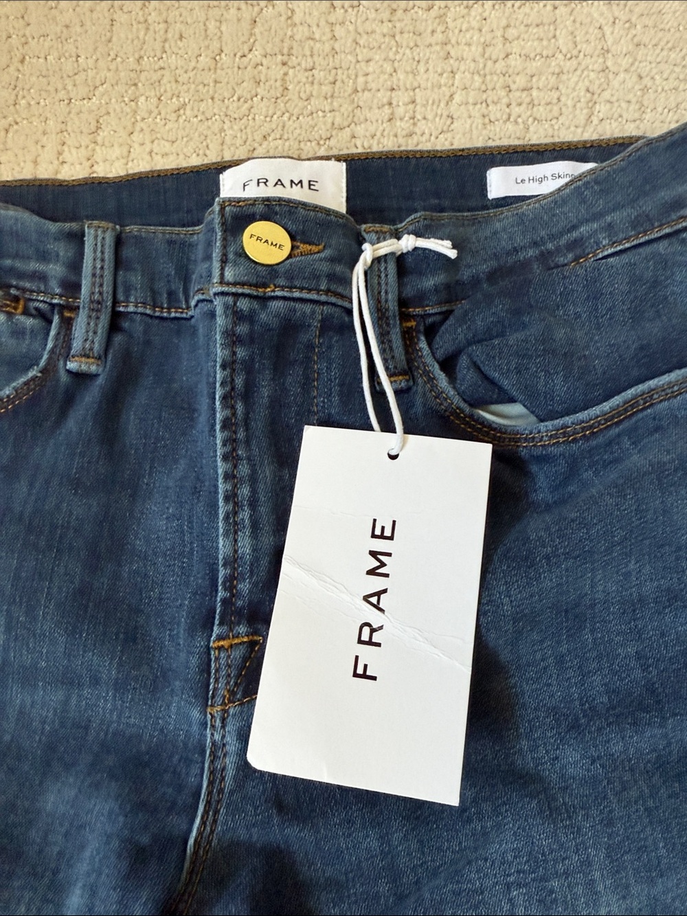 Frame Denim Dark Blue Skinny Jeans - Picture 4 of 5